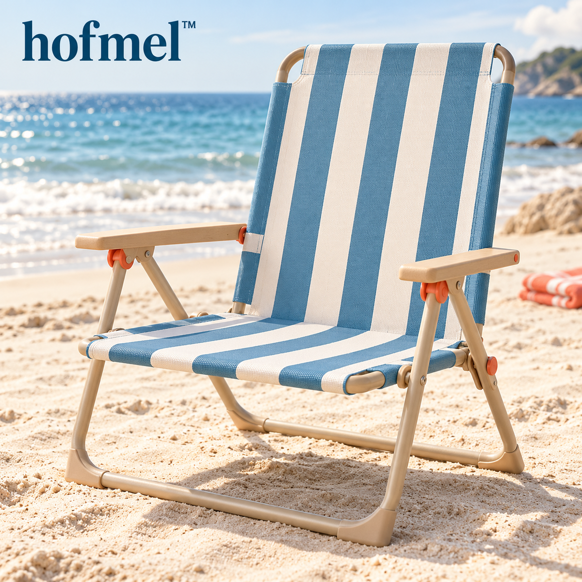 𝐡𝐨𝐟𝐦𝐞𝐥™ Striped Folding Beach Chair