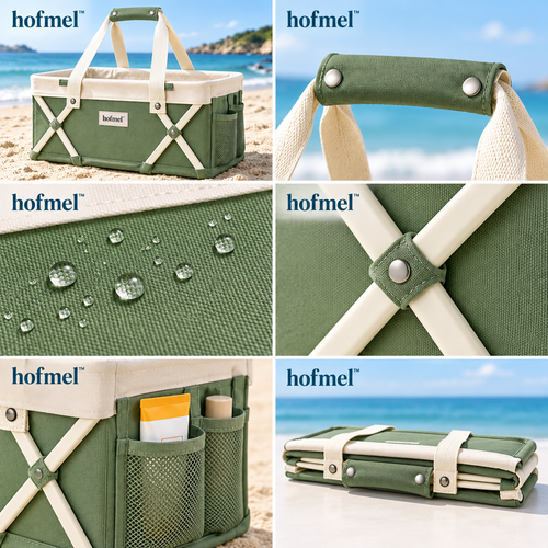 𝐡𝐨𝐟𝐦𝐞𝐥™ Foldable Beach Storage Basket