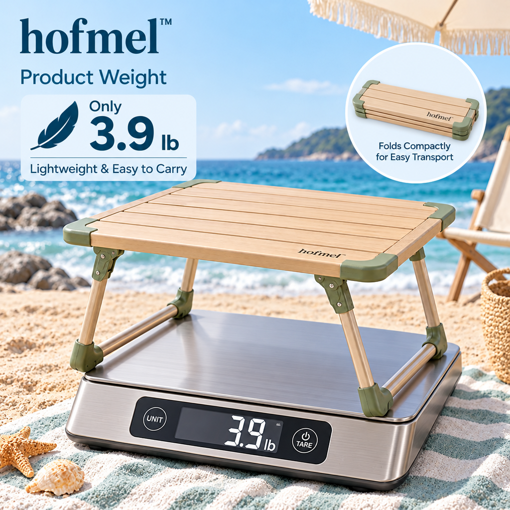 𝐡𝐨𝐟𝐦𝐞𝐥™ Portable Folding Beach Table