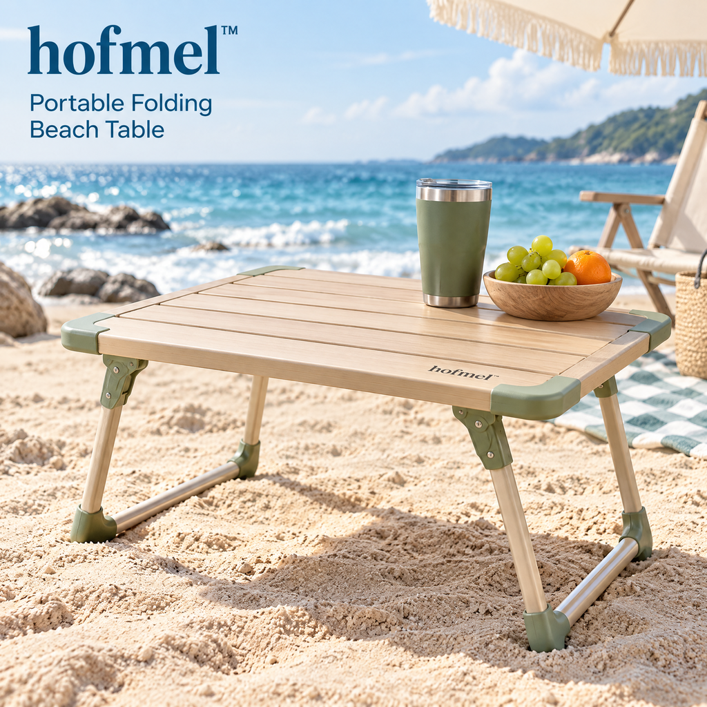 𝐡𝐨𝐟𝐦𝐞𝐥™ Portable Folding Beach Table