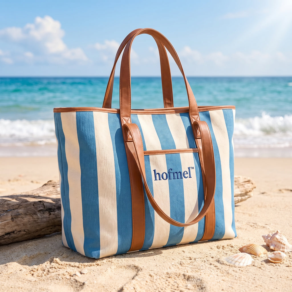 𝐡𝐨𝐟𝐦𝐞𝐥™ Canvas Beach Tote Bag