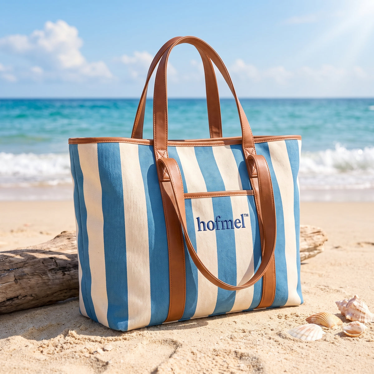 𝐡𝐨𝐟𝐦𝐞𝐥™ Canvas Beach Tote Bag