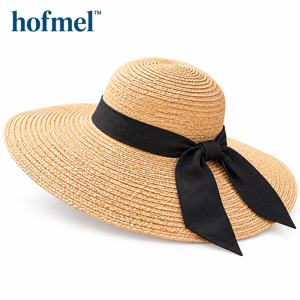 𝐡𝐨𝐟𝐦𝐞𝐥™ Wide-Brim Straw Beach Hat