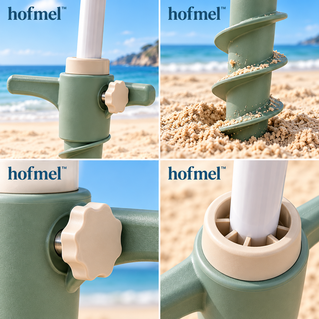 𝐡𝐨𝐟𝐦𝐞𝐥™ Portable Beach Umbrella Sand Anchor