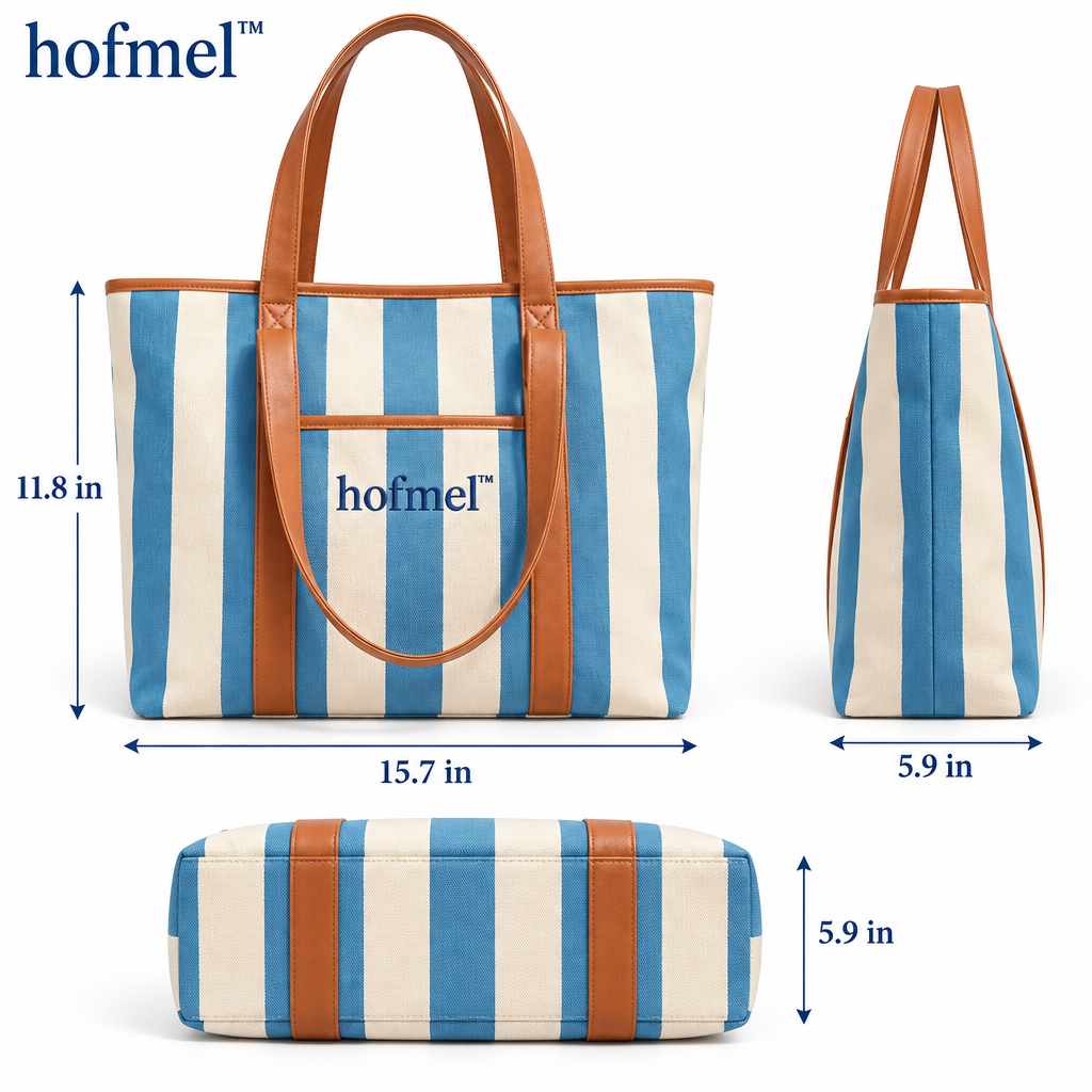 𝐡𝐨𝐟𝐦𝐞𝐥™ Canvas Beach Tote Bag