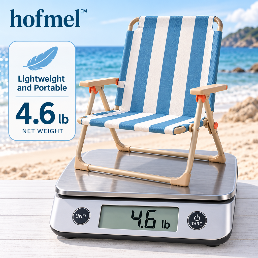 𝐡𝐨𝐟𝐦𝐞𝐥™ Striped Folding Beach Chair