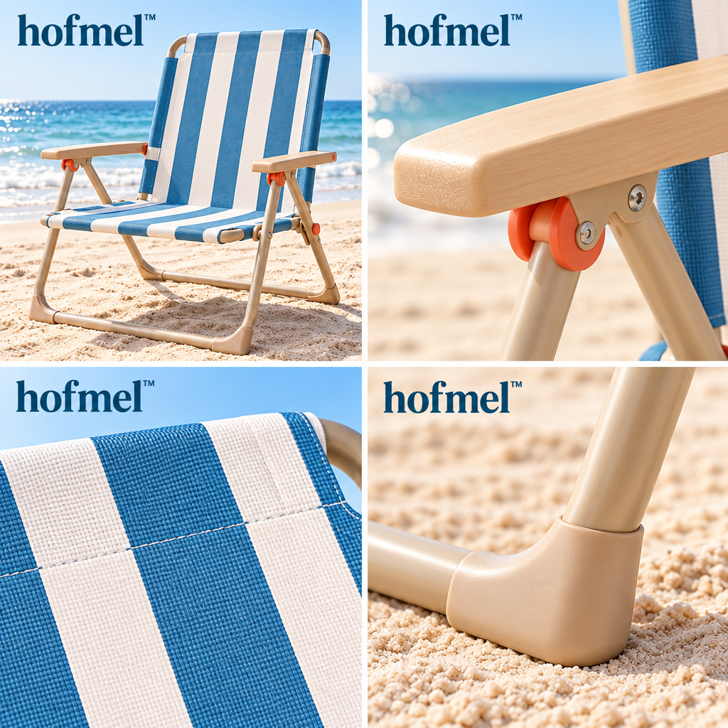 𝐡𝐨𝐟𝐦𝐞𝐥™ Striped Folding Beach Chair