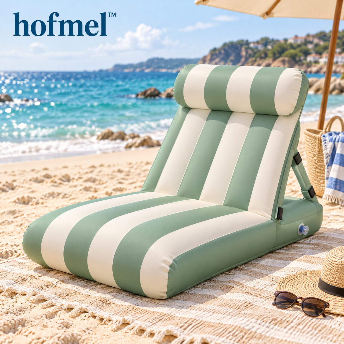 𝐡𝐨𝐟𝐦𝐞𝐥™ Inflatable Beach Lounge Pillow